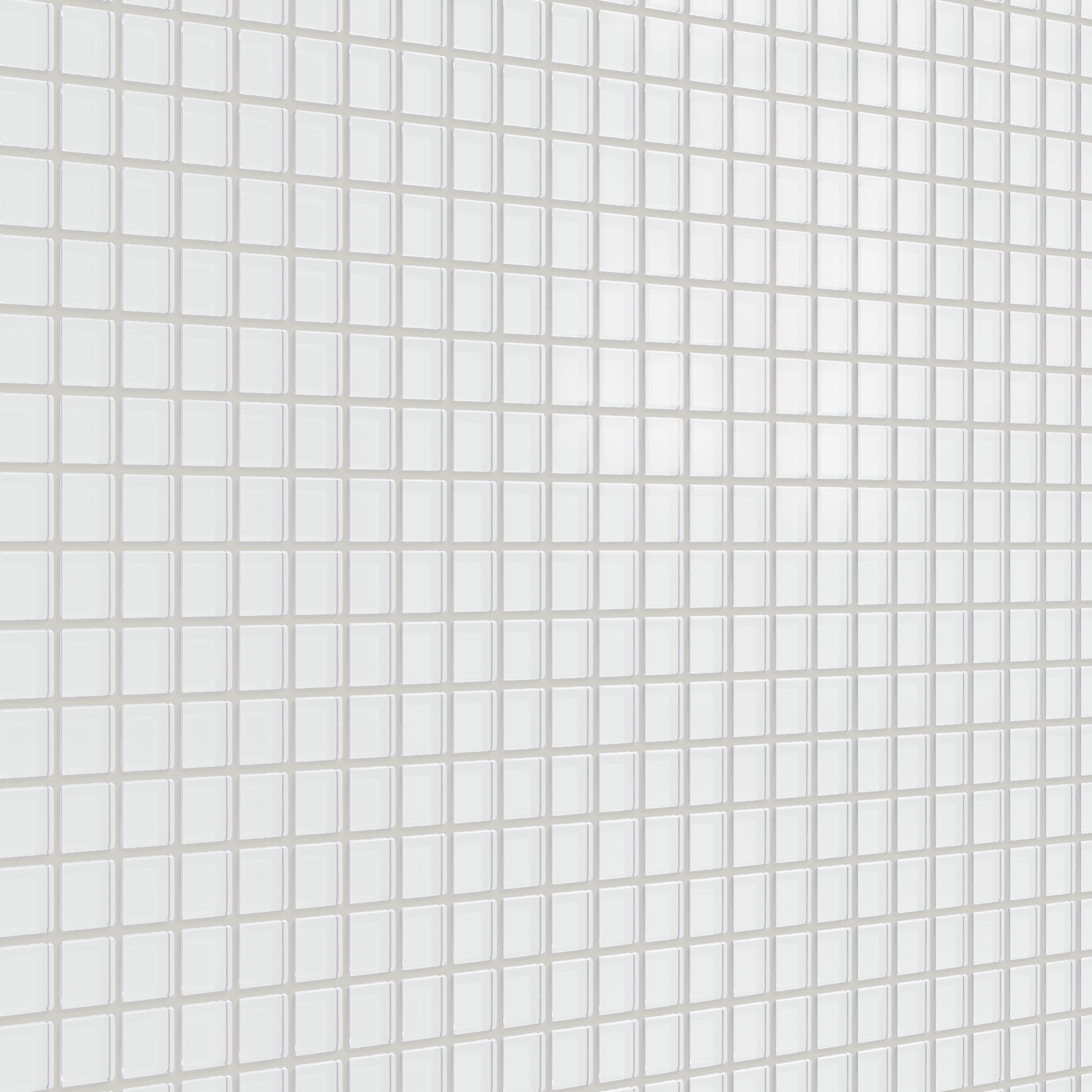 1x1 Straight Set Sheeted Glass Mosaic Tile in Egret Matte