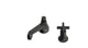 Emerson One Handle Deck Mount Low Hexagon Lavatory Faucet with Classic Cross Handle in Oil Rubbed Bronze