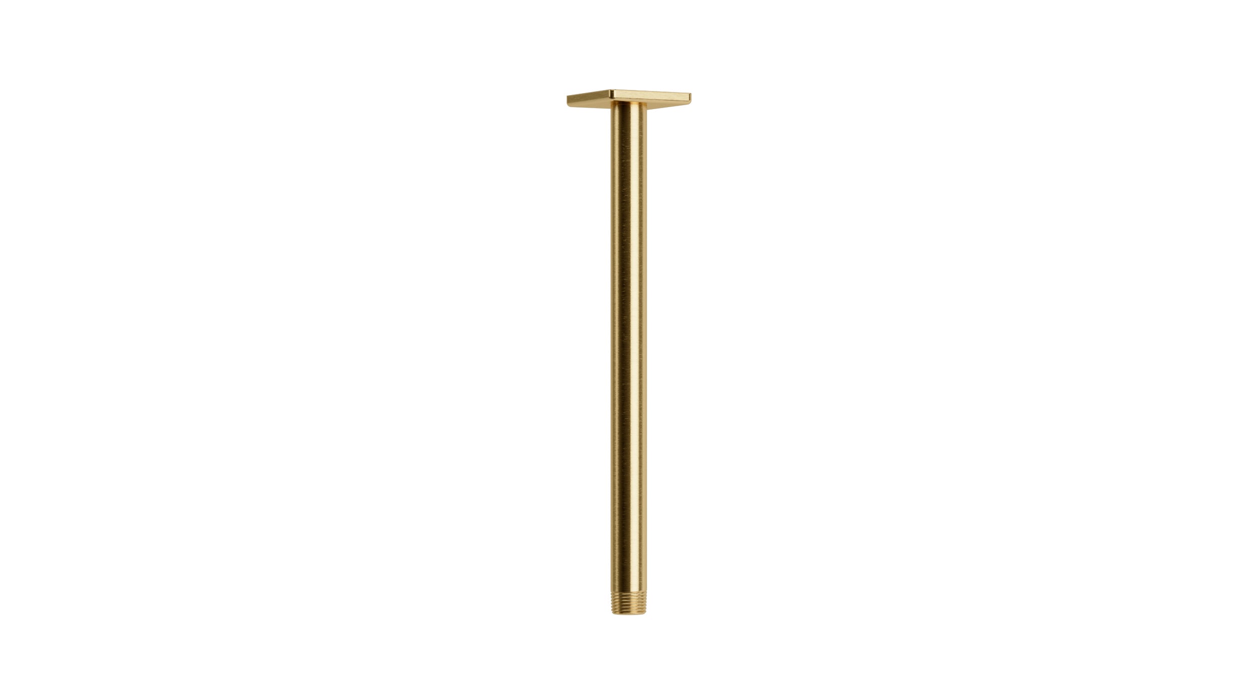 Flatiron 12" Straight Shower Arm with Flange in Satin Brass
