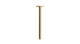 Flatiron 12" Straight Shower Arm with Flange in Satin Brass