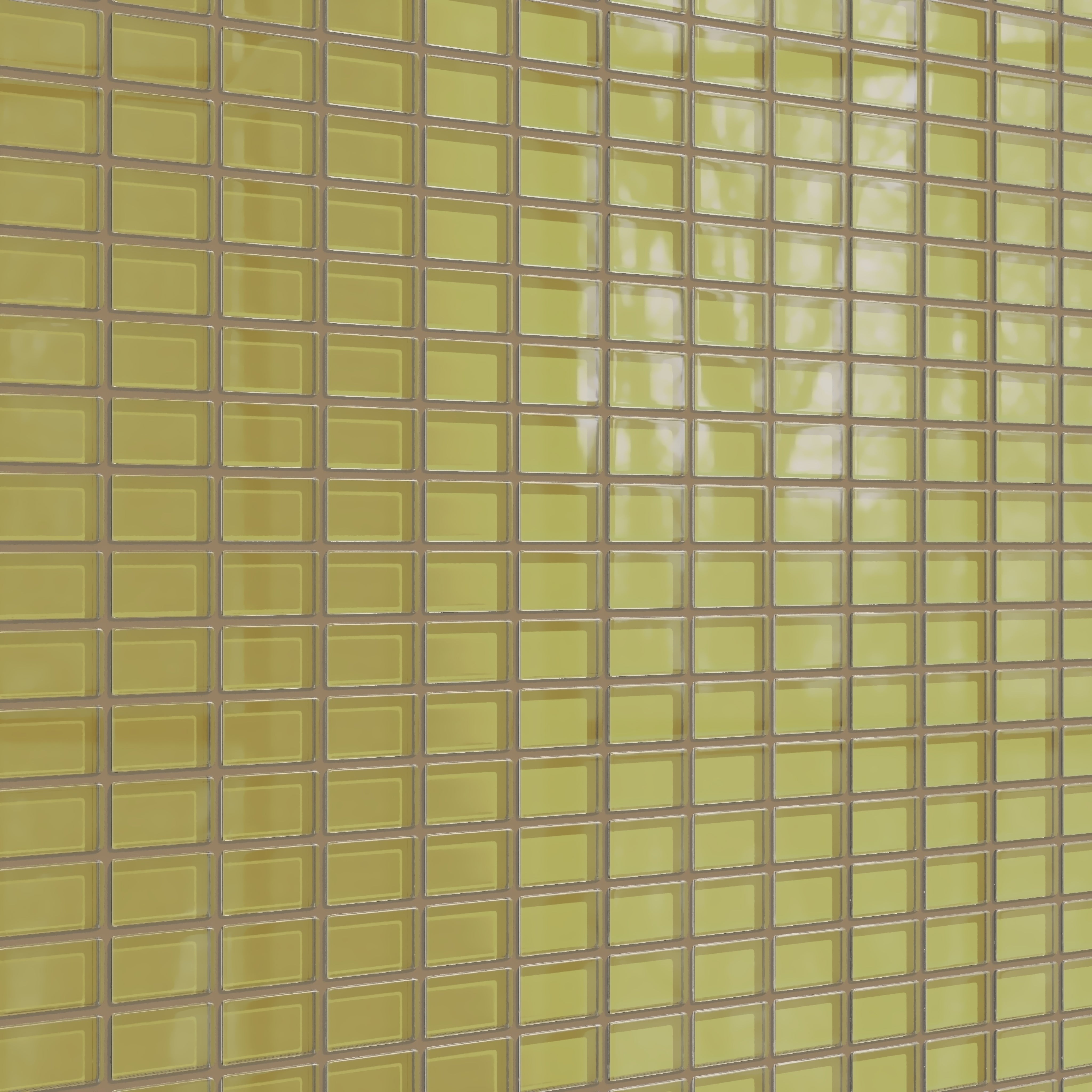 1x2 Straight Set Sheeted Glass Mosaic Tile in Pine Siskin Gloss