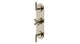 Contour Three Handle Wall Mount Shower Trim with Soft Cross/Soft Lever Handles in Polished Nickel