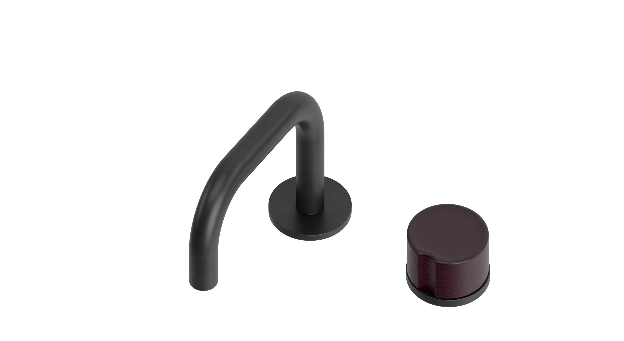 Foundry One Handle Deck Mount Squaretop Lavatory Faucet with Groove Ceramic Knob Handle in Oil Rubbed Bronze