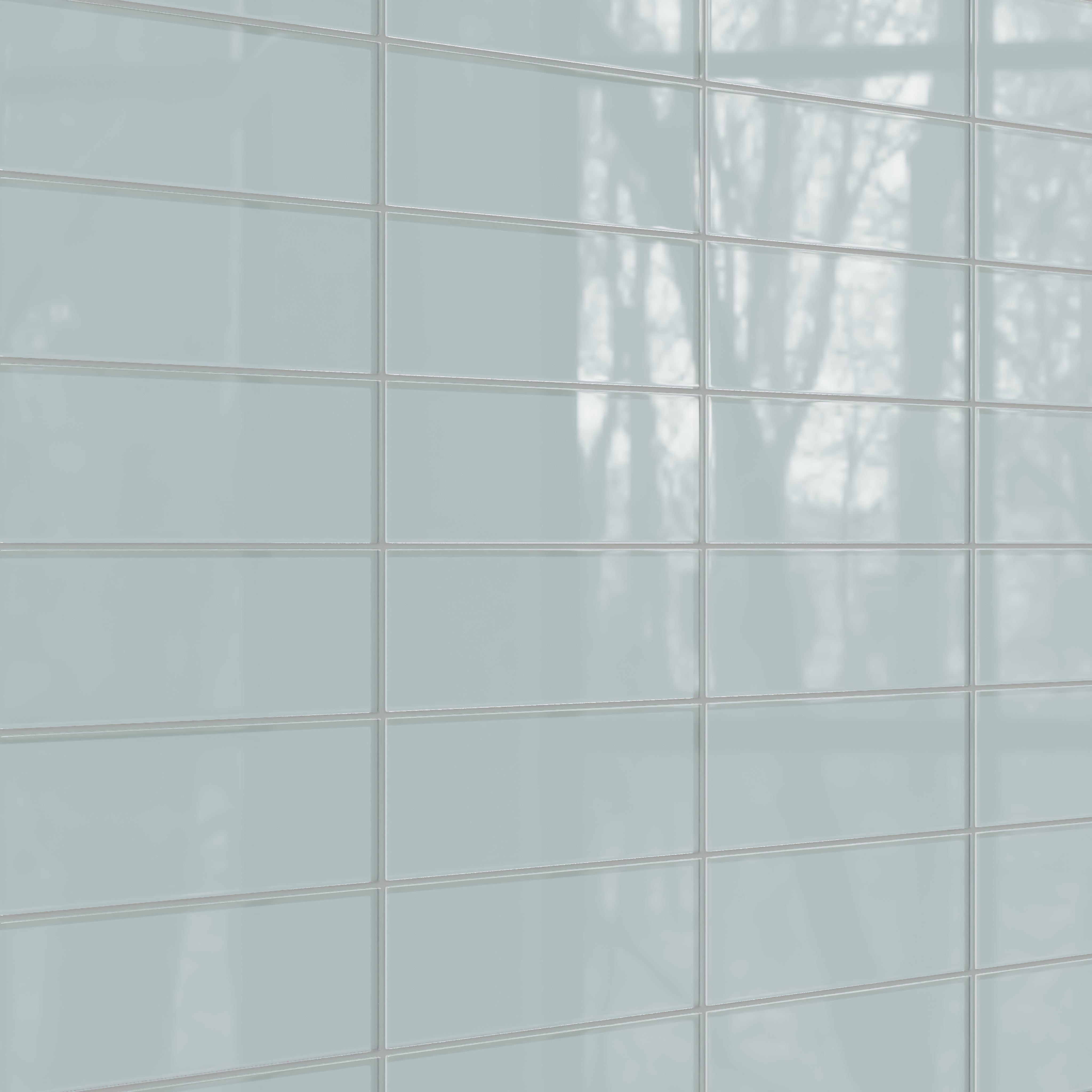 4x12 Glass Tile in Great Blue Heron Gloss