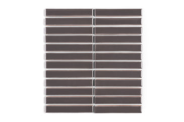 1x6 Straight Set Sheeted Original Ceramic Mosaic Tile in Kalamata Gloss