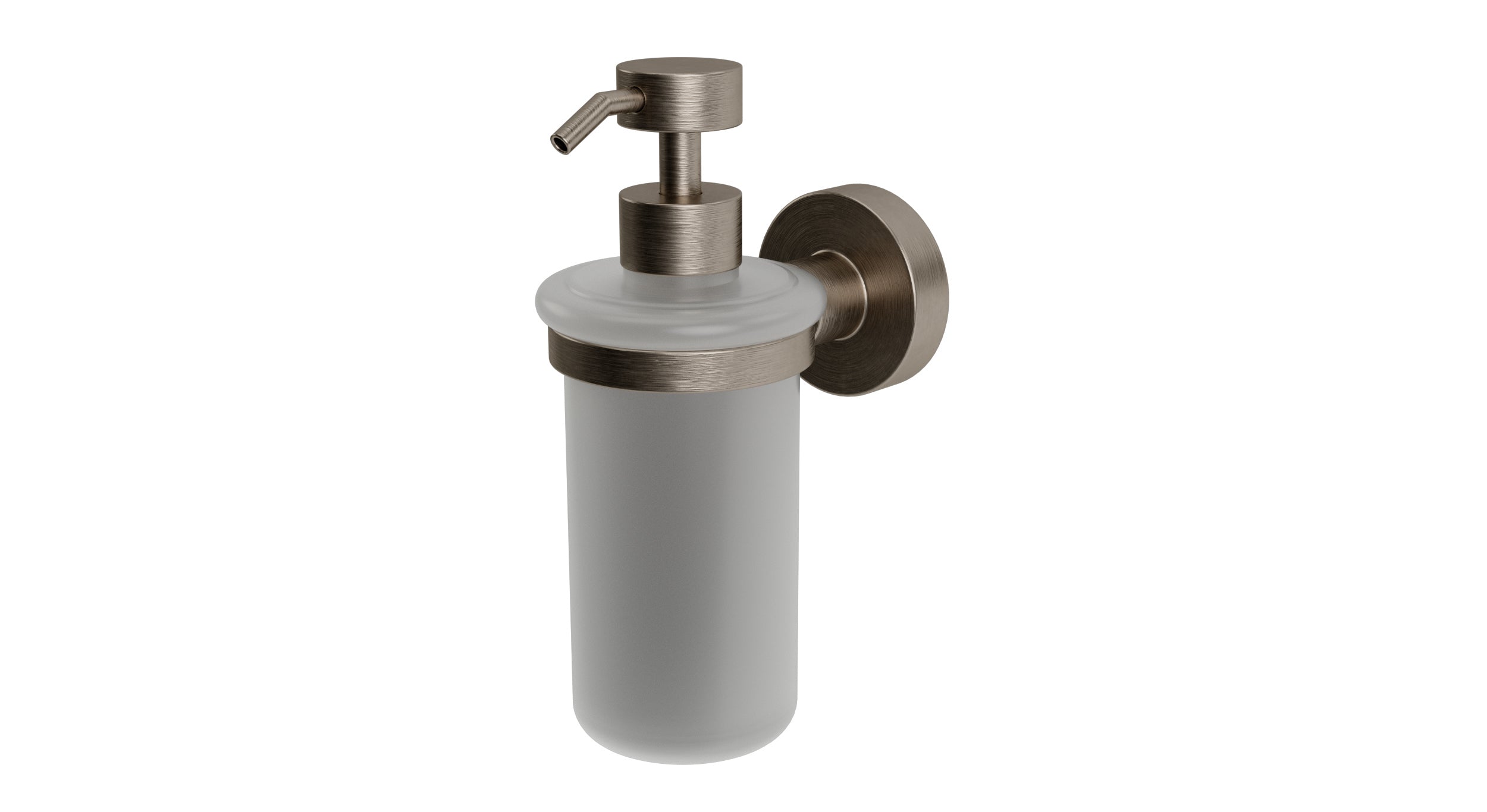 Flatiron Round Soap Dispenser in Antique Nickel