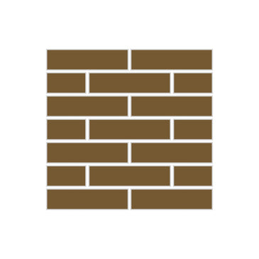 1x4 Half Offset Sheeted Original Ceramic Mosaic Tile in Chaparral Matte