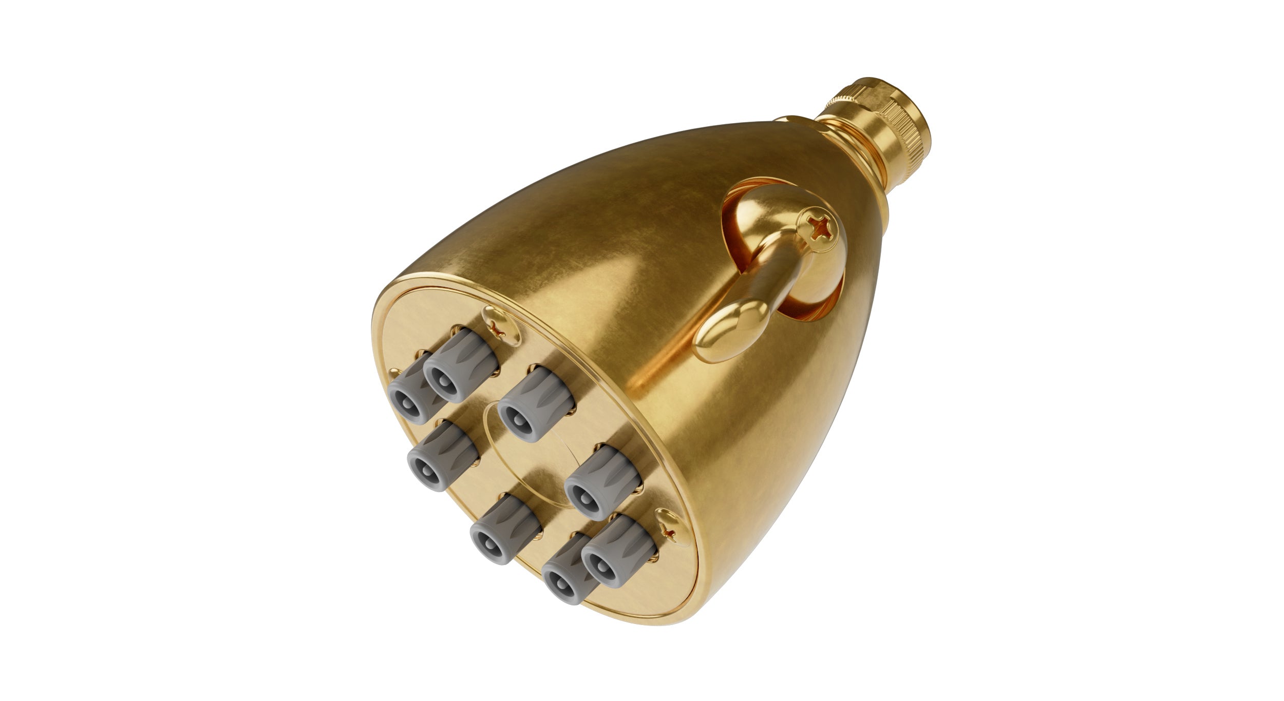 Shower Eight Jet Shower Head in French Brass