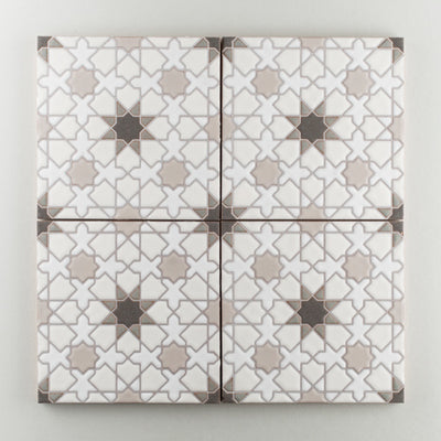 8x8 Handpainted Sample Elephant Star  in Neutral Motif