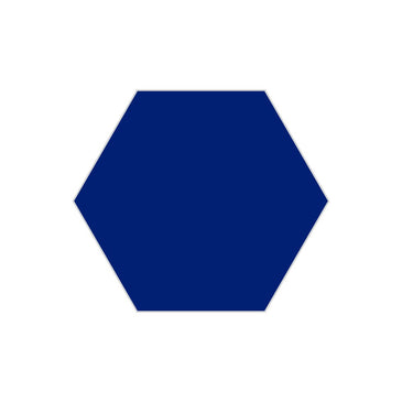 8" Hexagon Original Ceramic Tile in Azul Matte
