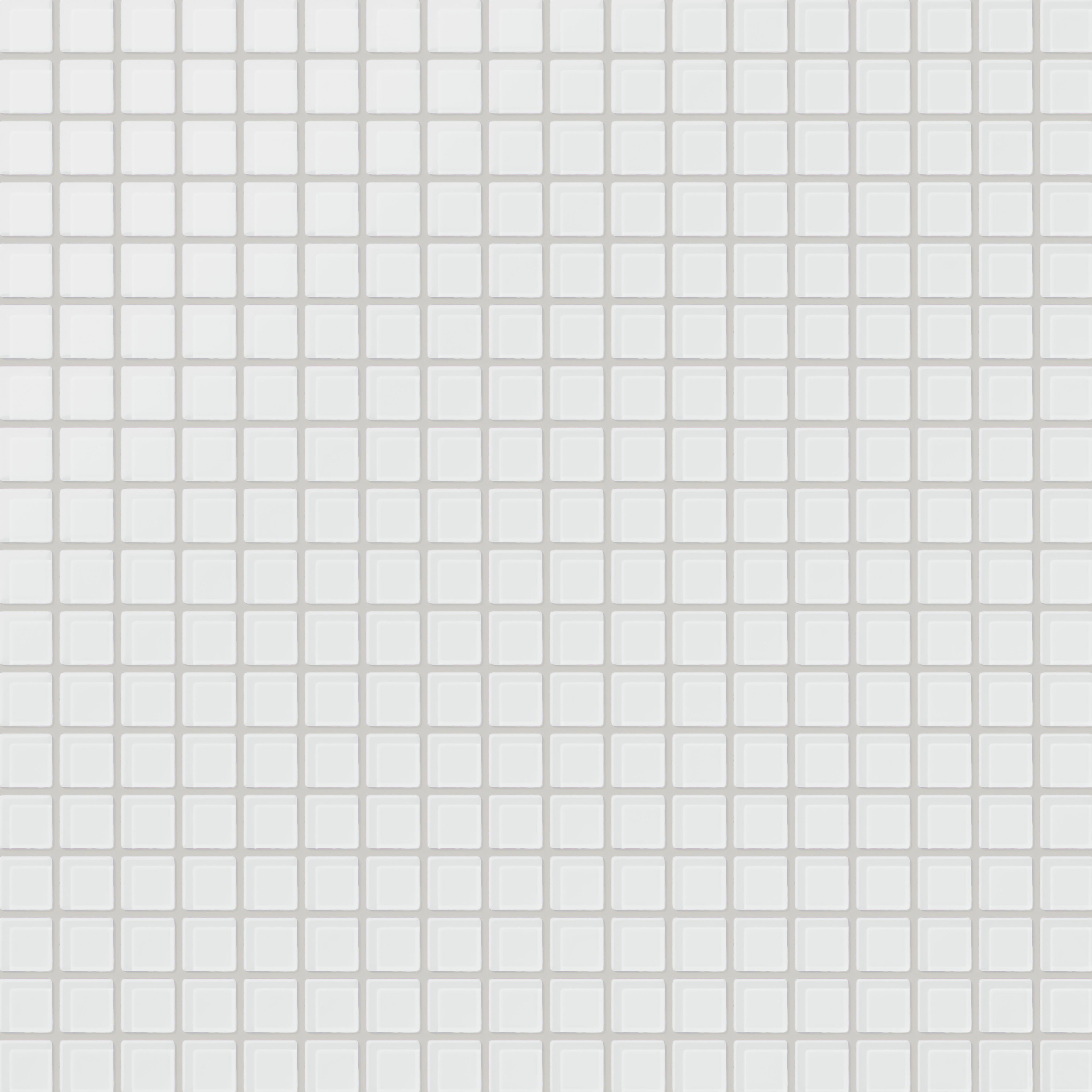 1x1 Straight Set Sheeted Glass Mosaic Tile in Egret Matte