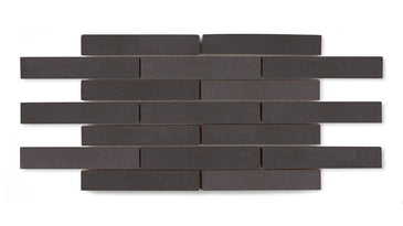 1x6 Half Offset Sheeted Original Ceramic Mosaic Tile in Carbon Matte