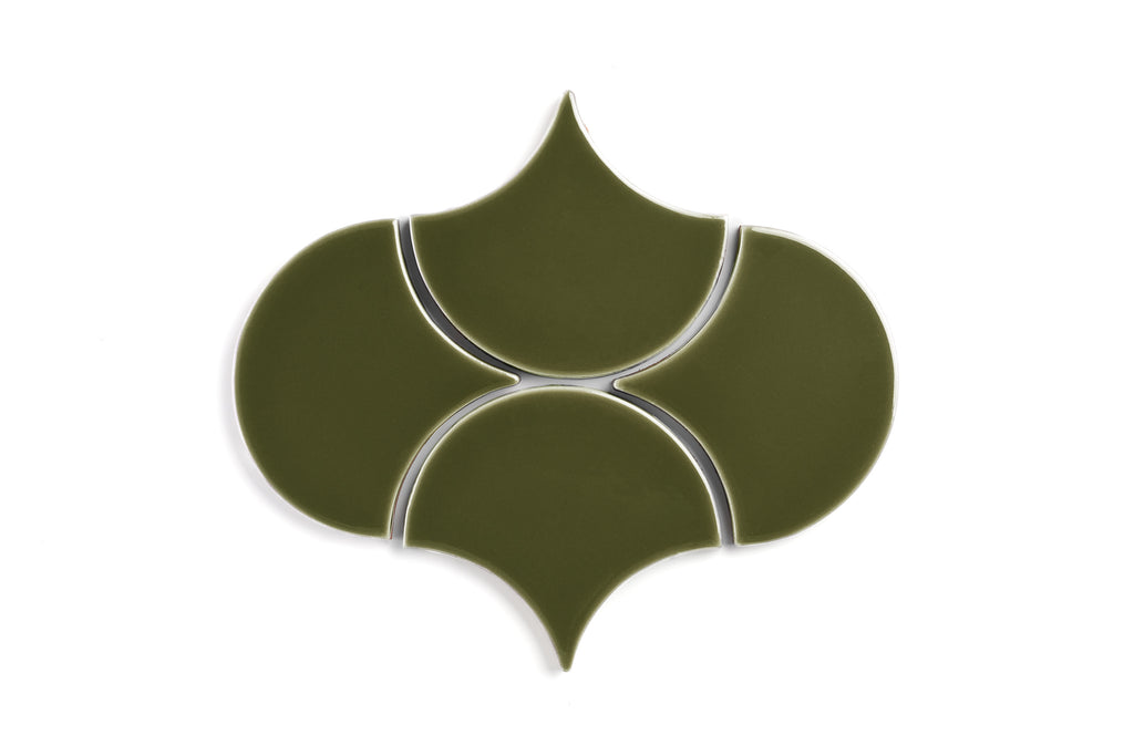 Ogee Drop Original Ceramic Tile in Bonsai Gloss