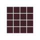 2x2 Straight Set Sheeted Original Ceramic Mosaic Tile in Redwood