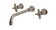 Emerson Two Handle Wall Mount 10" Lavatory Faucet with Defined Cross Handles in Antique Nickel