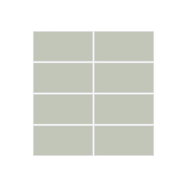 2x4 Straight Set Sheeted Original Ceramic Mosaic Tile in Salton Sea Matte