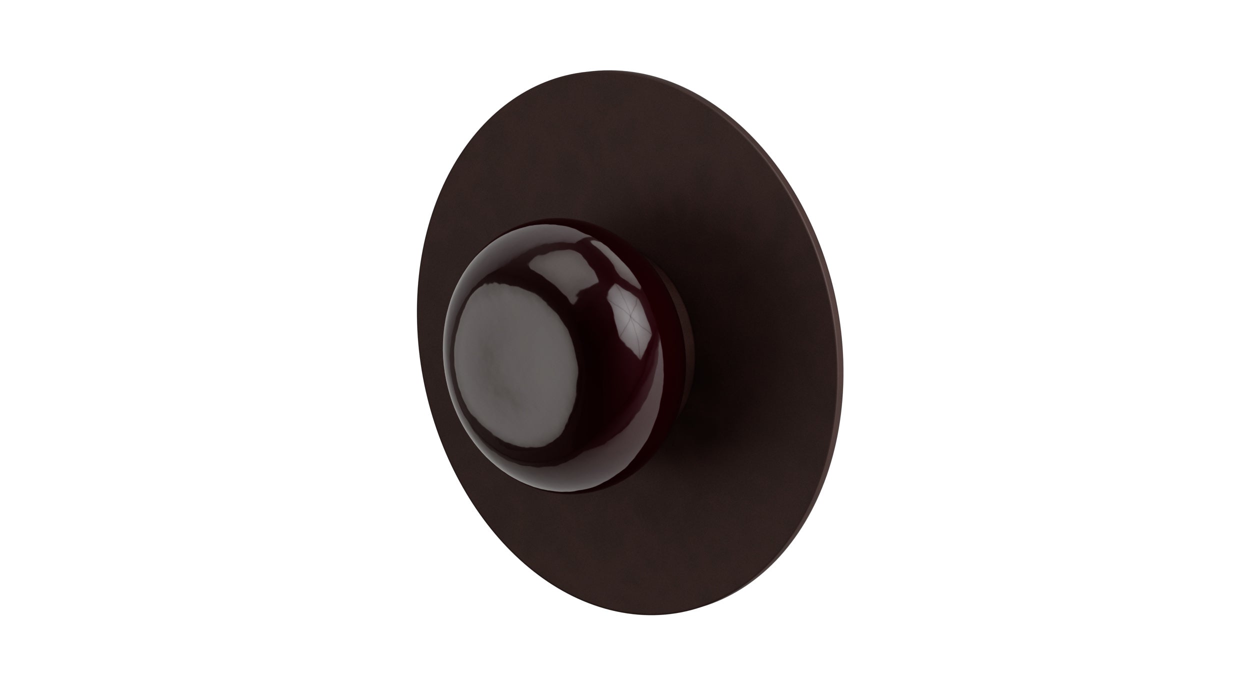 Foundry One Handle Wall Mount Shower Trim with Pebble Ceramic Knob Handle in Architectural Copper