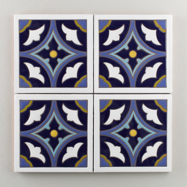 6x6 Handpainted Tile Old California #5 in Cool Motif