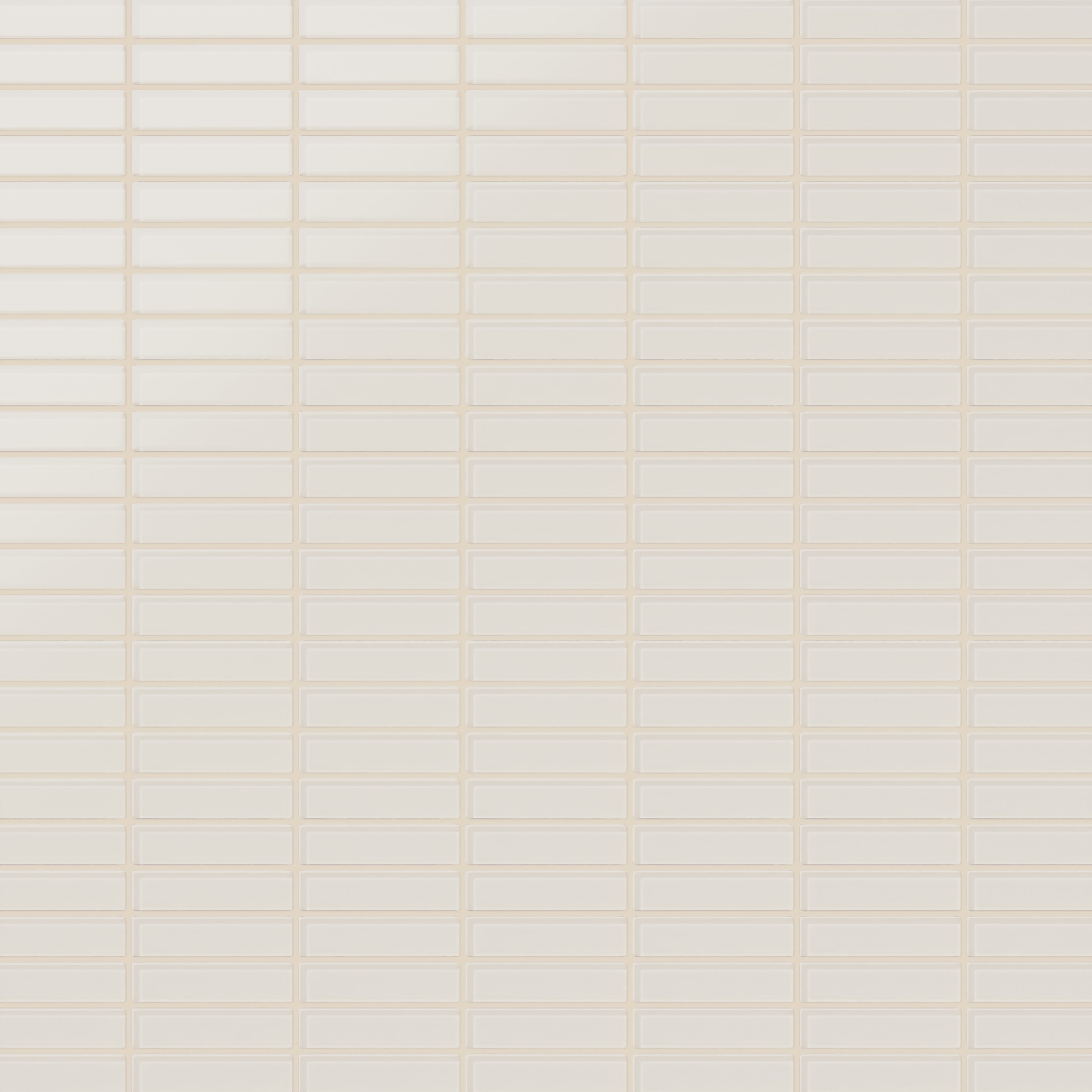 1x4 Straight Set Sheeted Glass Mosaic Tile in Dove Matte