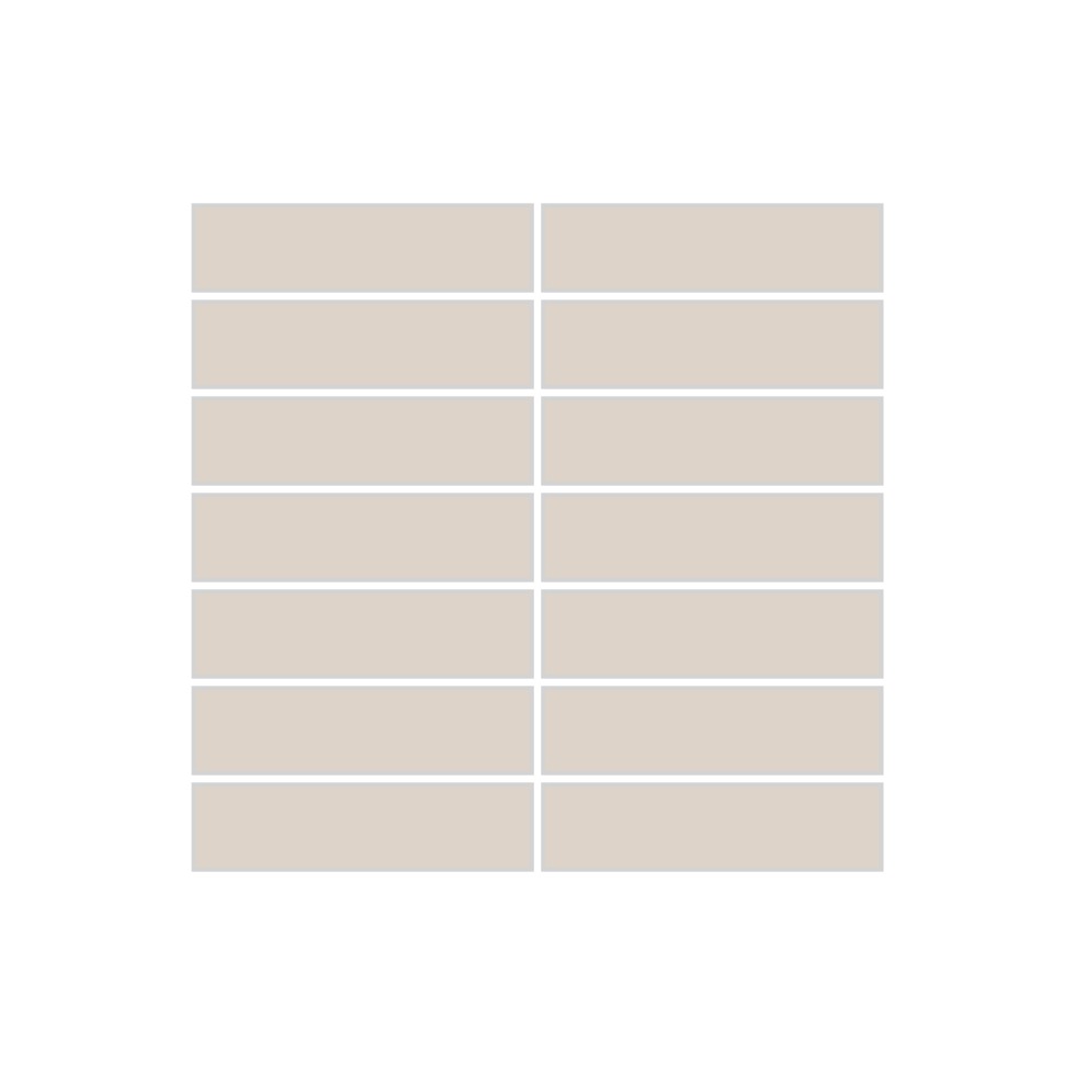 1x4 Straight Set Sheeted Original Ceramic Mosaic Tile in Sand Dune Matte