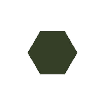 6" Hexagon Original Ceramic Tile in Hunter Green Gloss