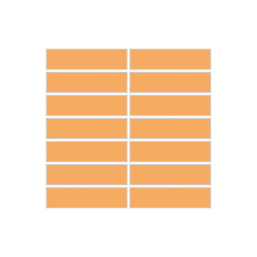 1x4 Straight Set Sheeted Original Ceramic Mosaic Tile in Koi Matte