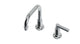 Emerson One Handle Deck Mount Squaretop Lavatory Faucet with Classic Lever Handle in Polished Chrome
