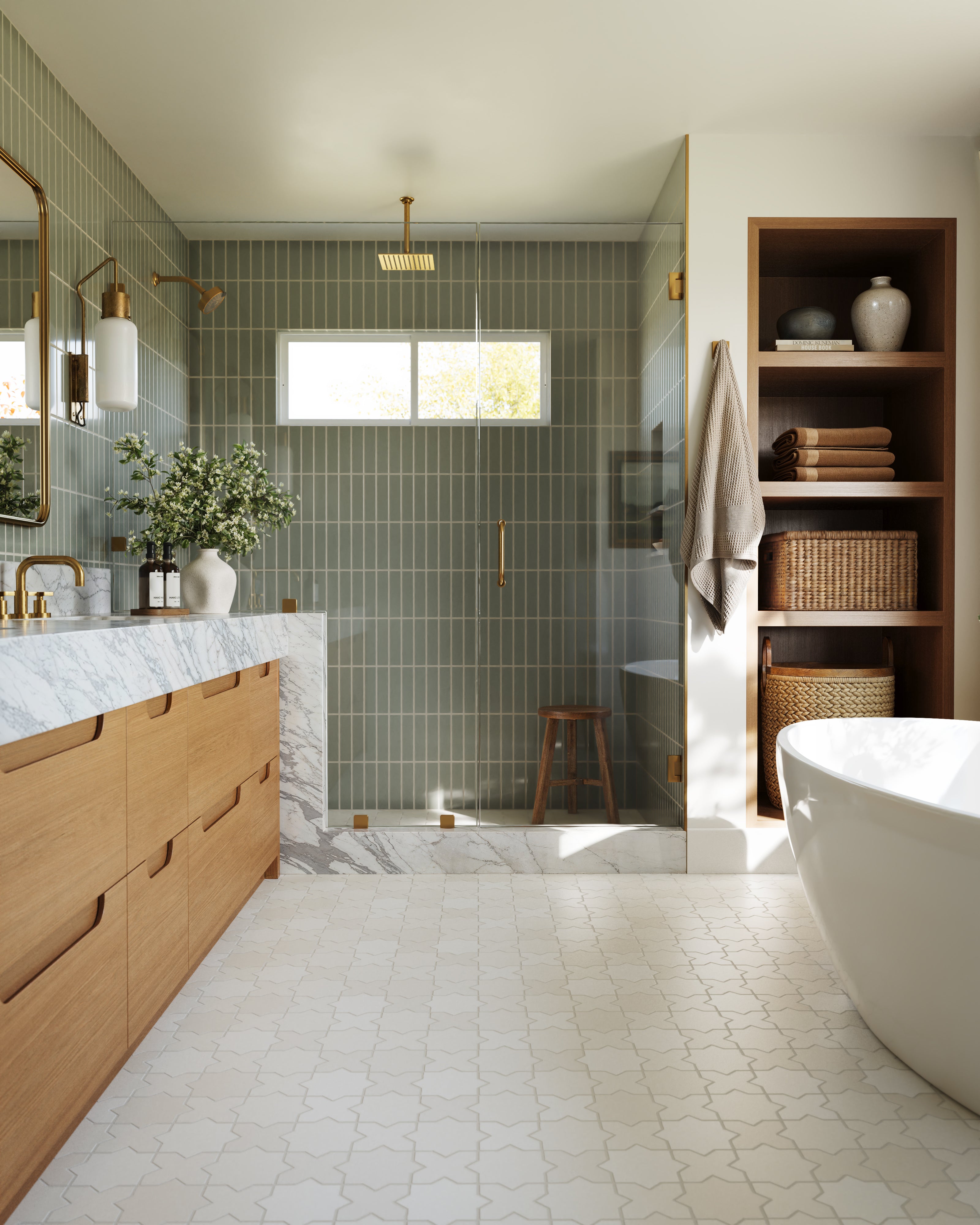 ローズマリー Rosemary 2x8 Gloss Original Ceramic Tile - Fireclay Tile