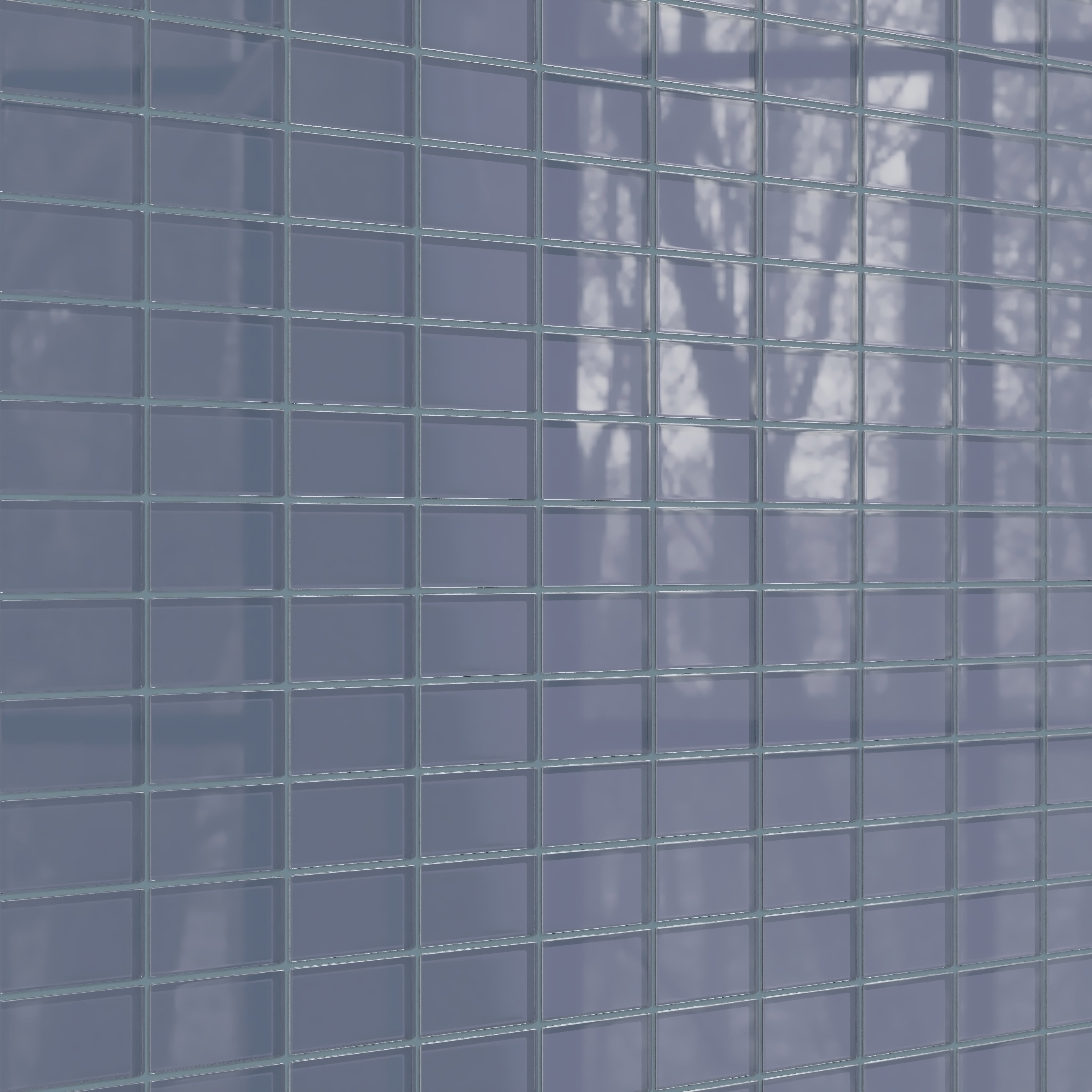 2x4 Straight Set Sheeted Glass Mosaic Tile in Nuthatch Gloss