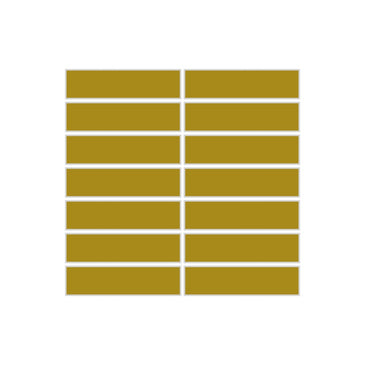 1x4 Straight Set Sheeted Original Ceramic Mosaic Tile in Mustard Seed Gloss
