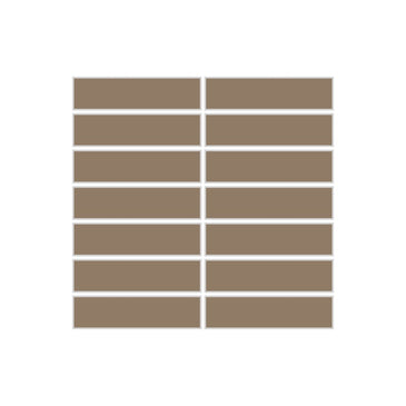 1x4 Straight Set Sheeted Original Ceramic Mosaic Tile in Sandstone Gloss
