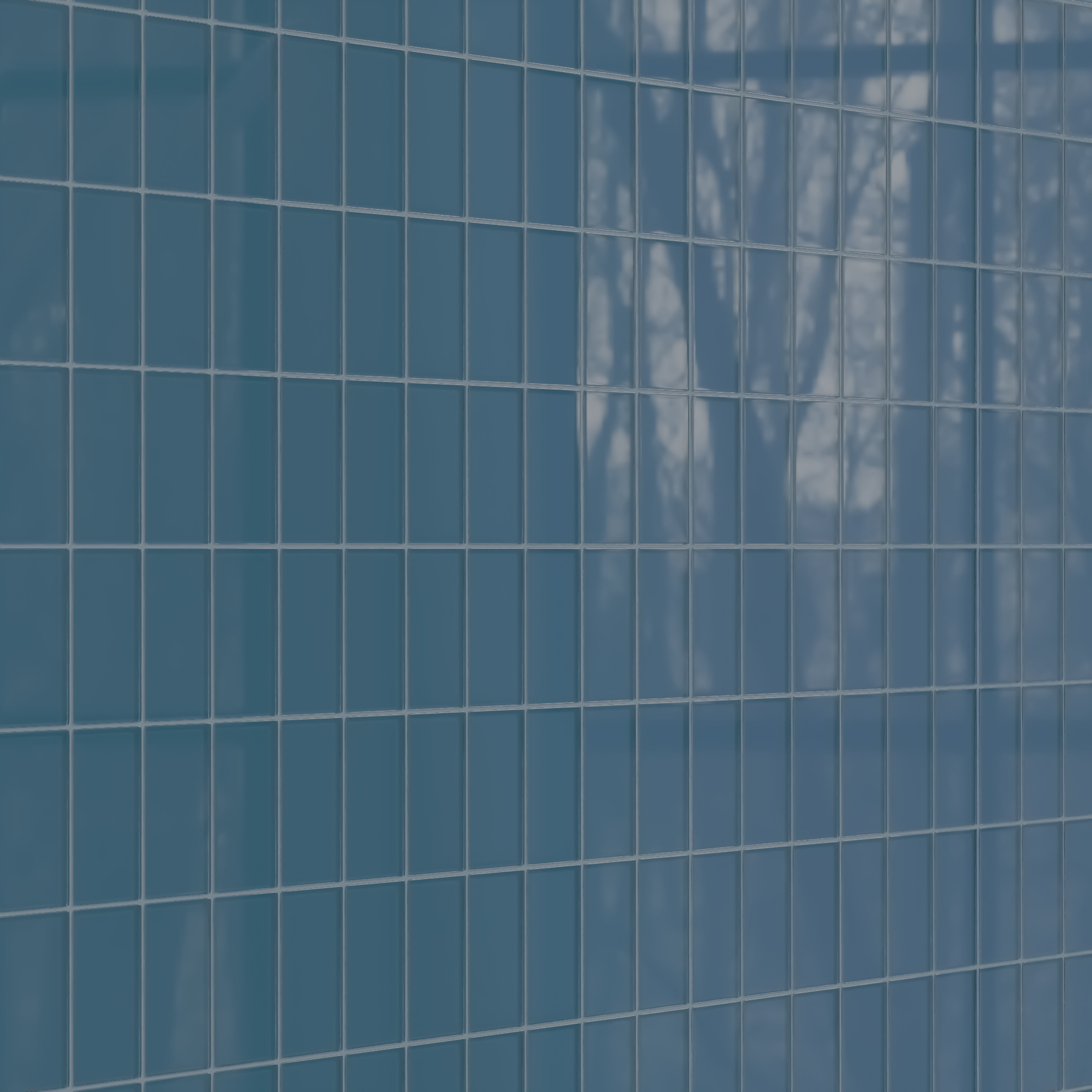 3x6 Glass Tile in Blue Jay Gloss