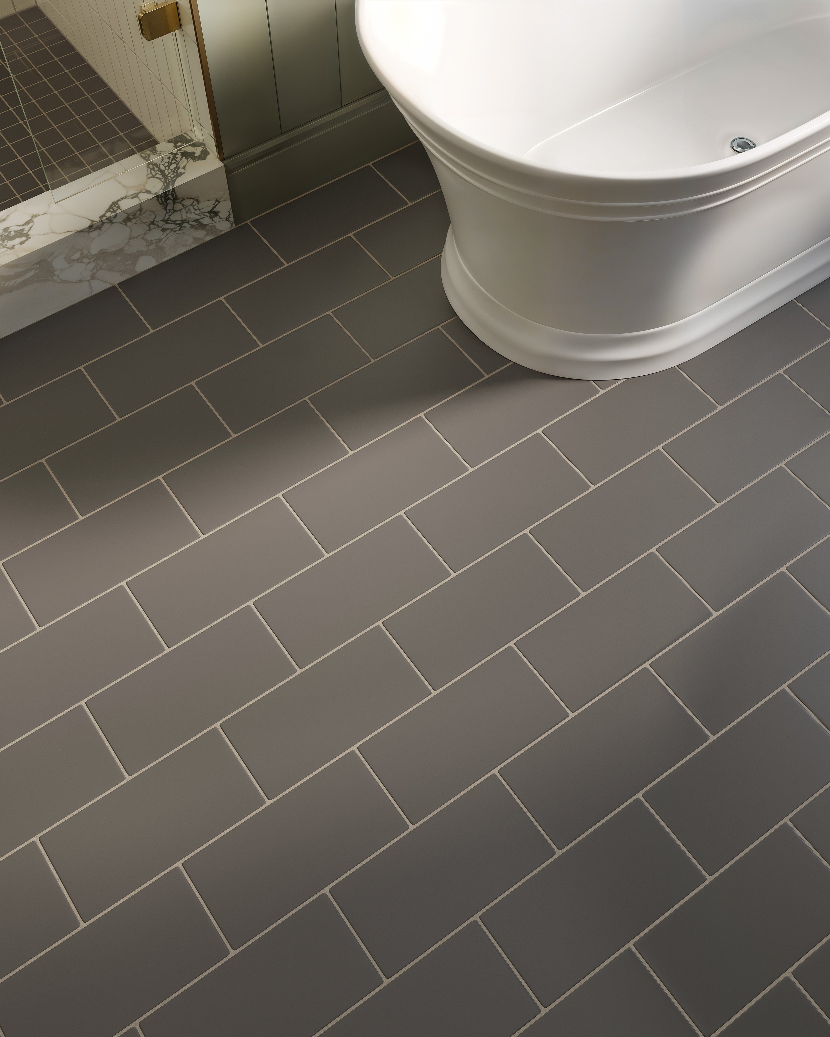 6x12 Natural Press Ceramic Tile in Timberline Matte