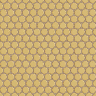 Penny Round Sheeted Original Ceramic Mosaic Tile in Haystack Matte