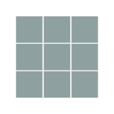 3x3 Straight Set Sheeted Original Ceramic Mosaic Tile in Overcast Matte