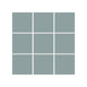 3x3 Straight Set Sheeted Original Ceramic Mosaic Tile in Overcast Matte