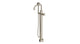 Emerson One Handle Floor Mount Squaretop Bath Trim with Hand Shower and Defined Cross Handle in Satin Nickel