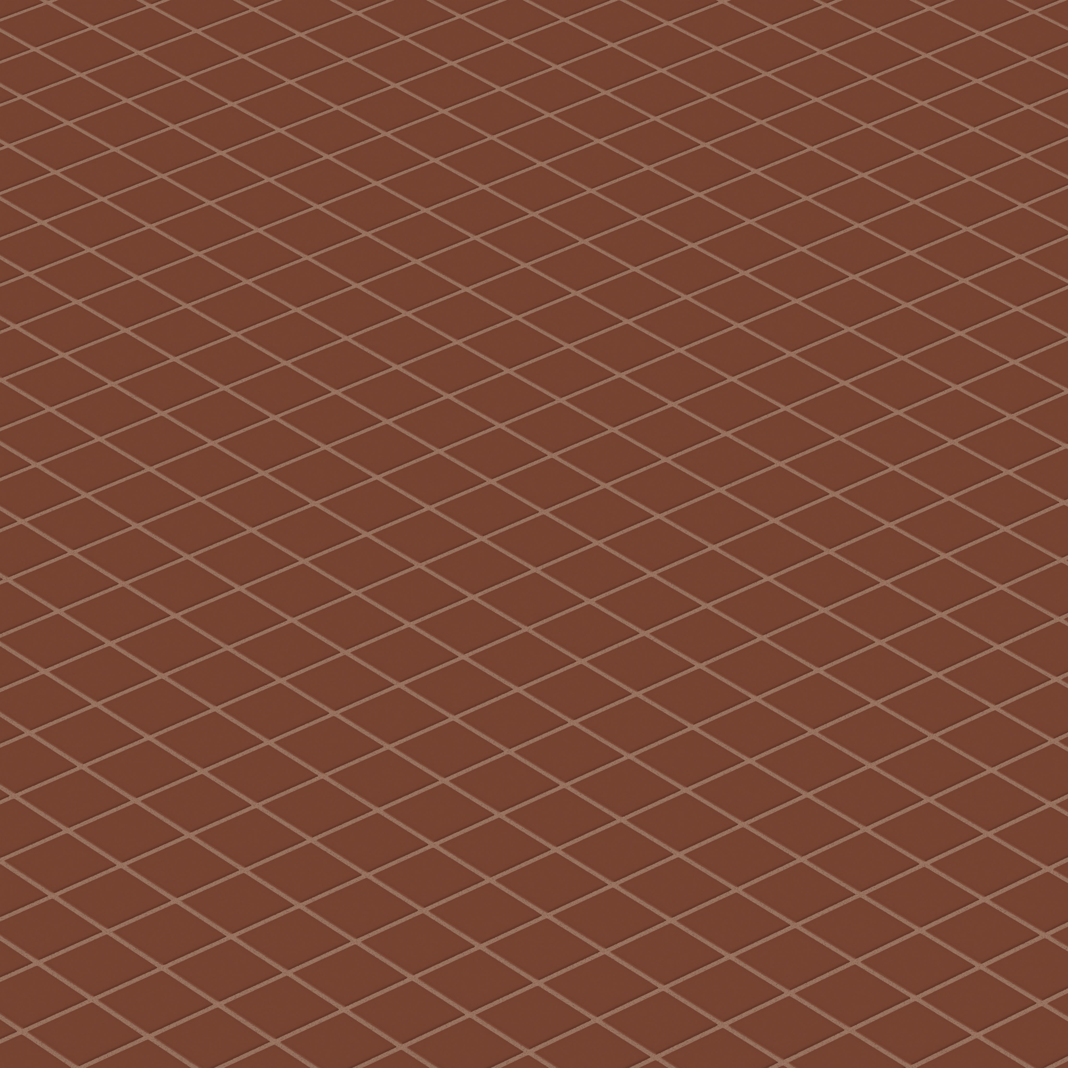 2x2 Straight Set Sheeted Natural Press Ceramic Mosaic Tile in Red Iron Oxide Matte