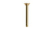 Emerson 8" Straight Shower Arm with Flange in Polished Brass