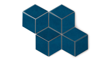 Large Diamond Original Ceramic Tile in Adriatic Sea Gloss