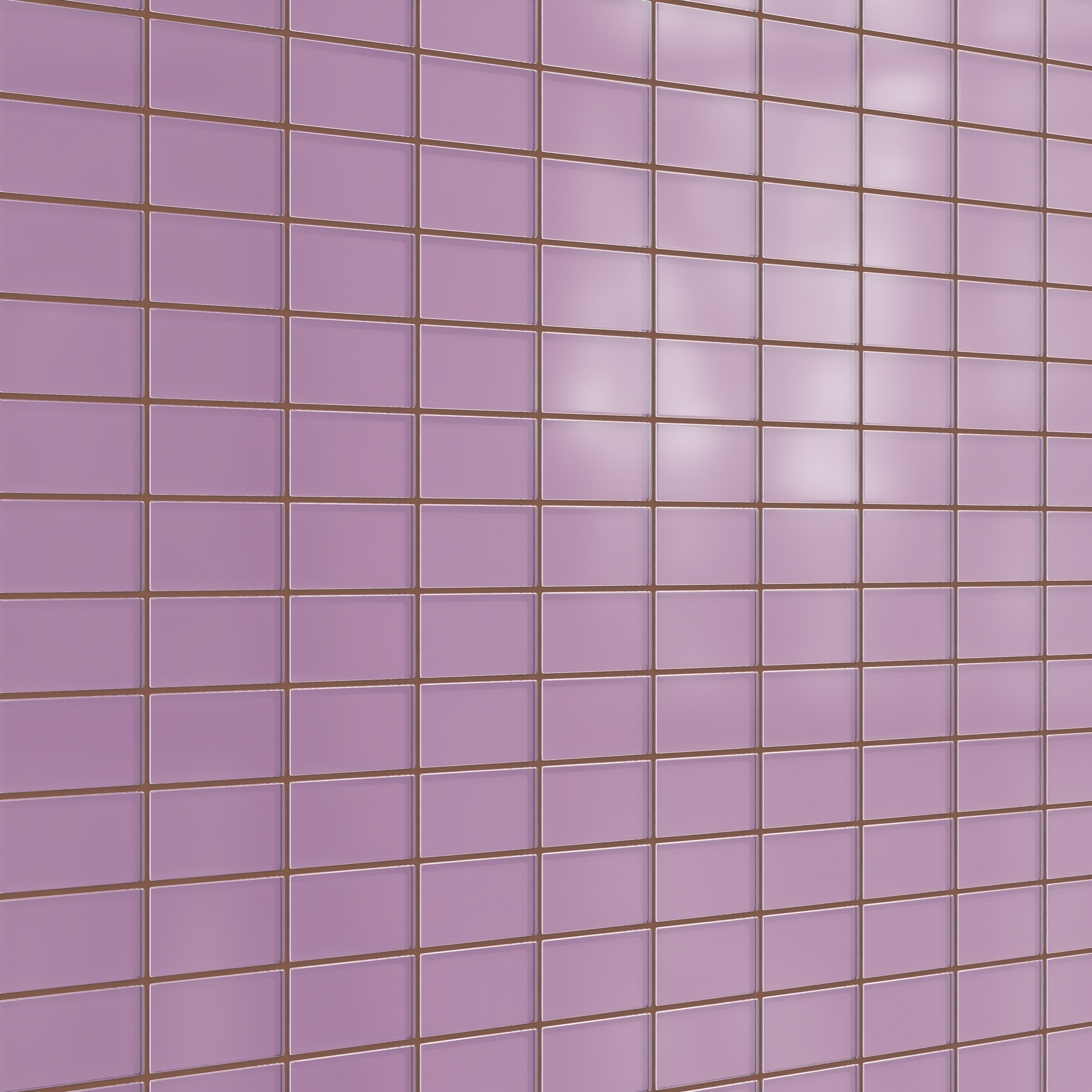 2x4 Straight Set Sheeted Glass Mosaic Tile in Waxbill Matte