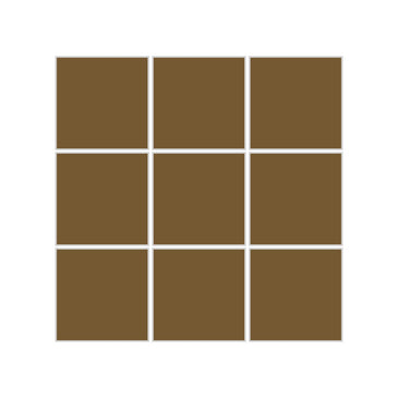 3x3 Straight Set Sheeted Original Ceramic Mosaic Tile in Chaparral Matte
