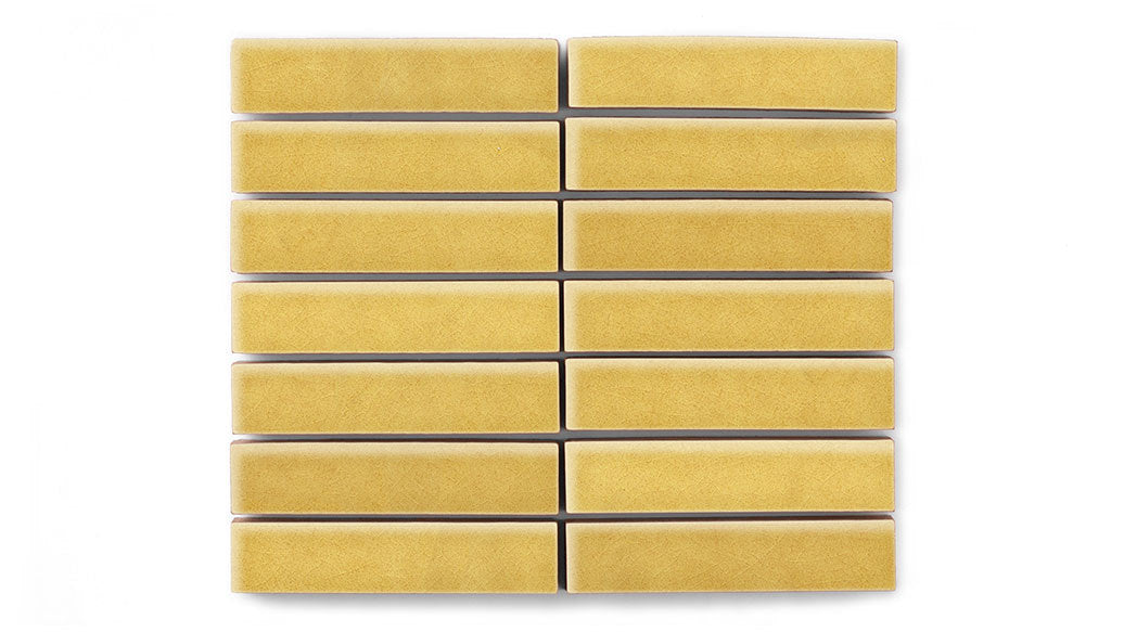 Haystack 1x4 Straight Set Sheeted Gloss Original Ceramic Tile