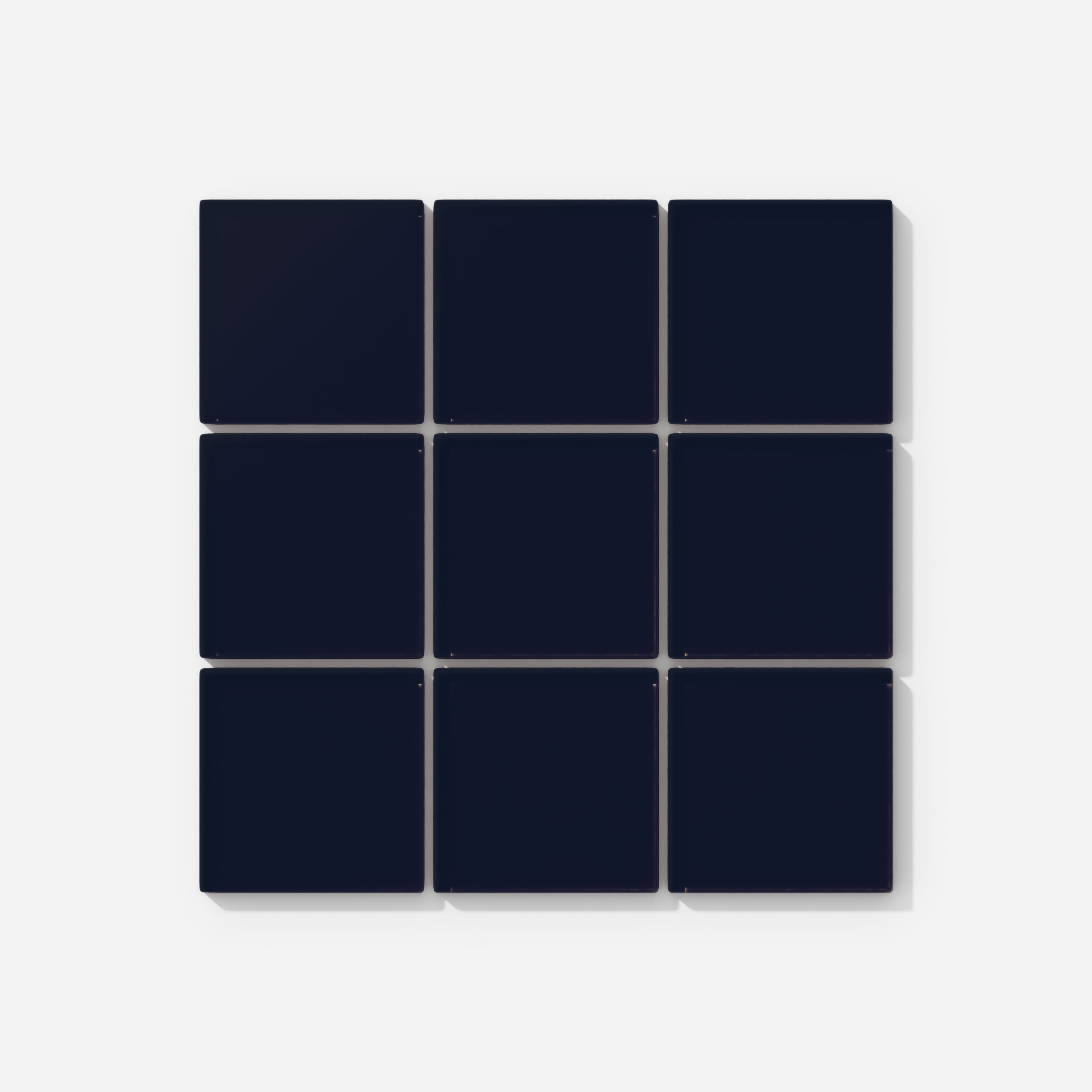 3x3 Straight Set Sheeted Glass Mosaic Tile in Barn Swallow Matte