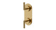Contour Two Handle Wall Mount Shower Trim with Soft Lever Handles in Uncoated Polished Brass