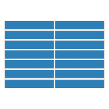 1x6 Straight Set Sheeted Original Ceramic Mosaic Tile in Aegean Sea Matte