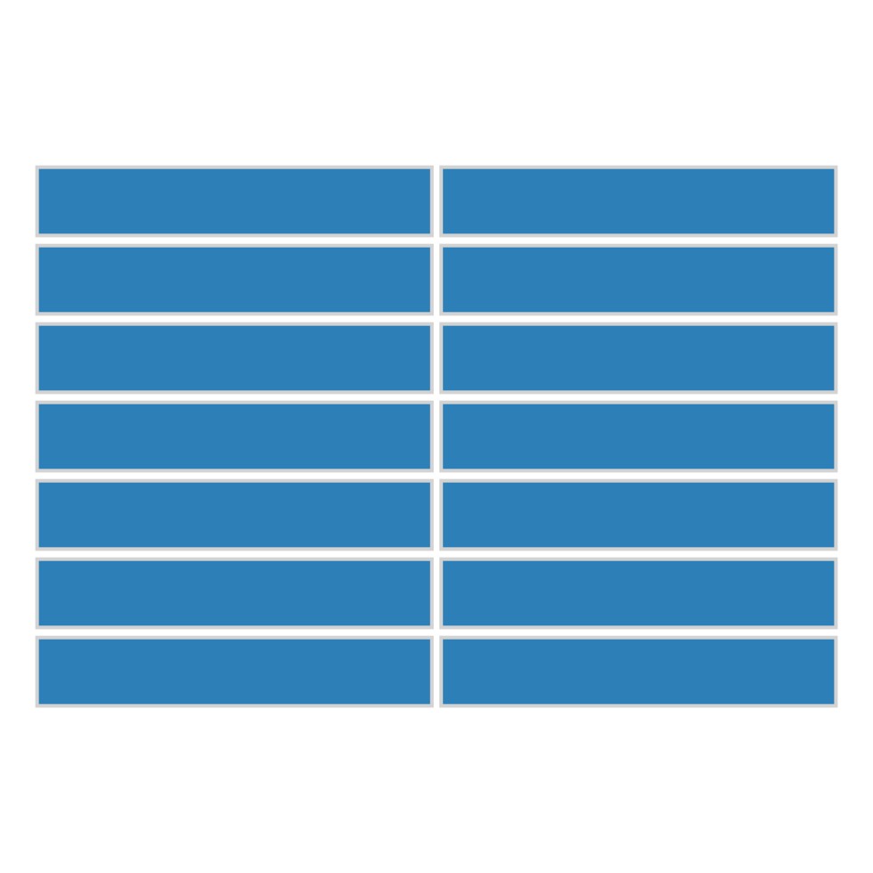 1x6 Straight Set Sheeted Original Ceramic Mosaic Tile in Aegean Sea Matte