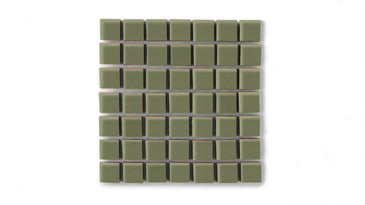 1x1 Straight Set Sheeted Original Ceramic Mosaic Tile in Peabody Gloss