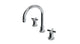 Emerson Two Handle Deck Mount Gooseneck Lavatory Faucet with Classic Cross Handles in Polished Chrome