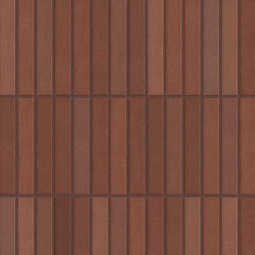 1x6 Straight Set Sheeted Original Ceramic Mosaic Tile in Antique